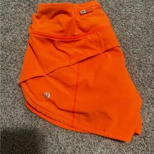 Lululemon Orange Speed Up 2.5 Short